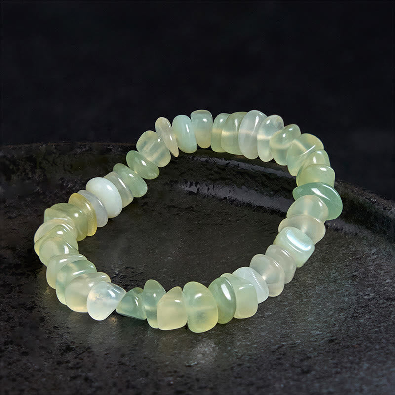 Buddha Stones Armband met onregelmatige blokken van natuurlijke peridot - image 3