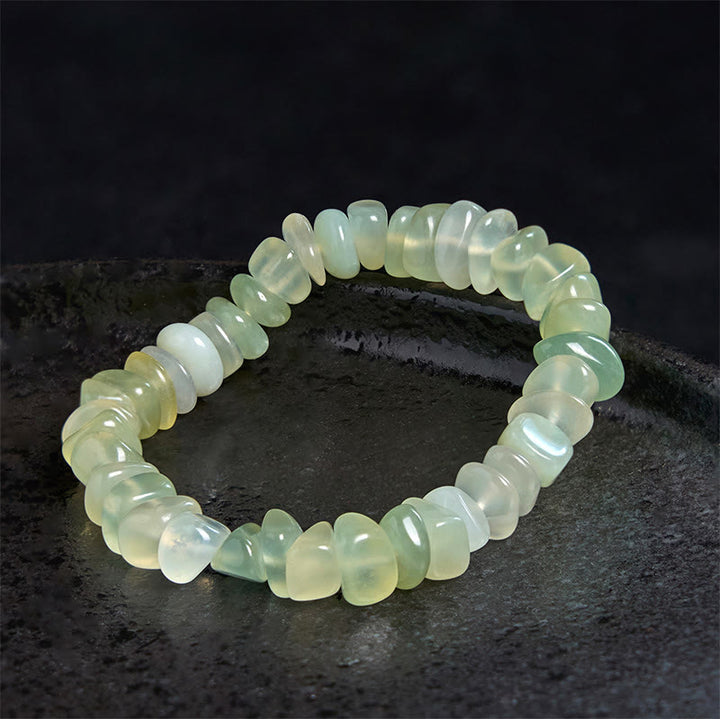 Buddha Stones Armband met onregelmatige blokken van natuurlijke peridot - image 3