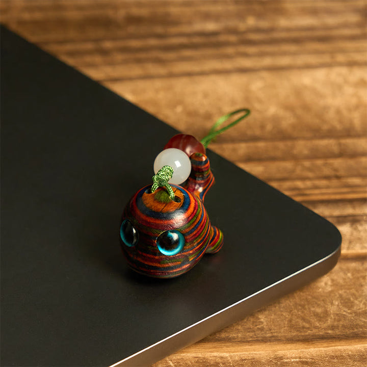 Buddha Stones Regenboog eucalyptus dolfijn gesneden positieve sleutelhanger Telefoonhanger decoratie - image 14