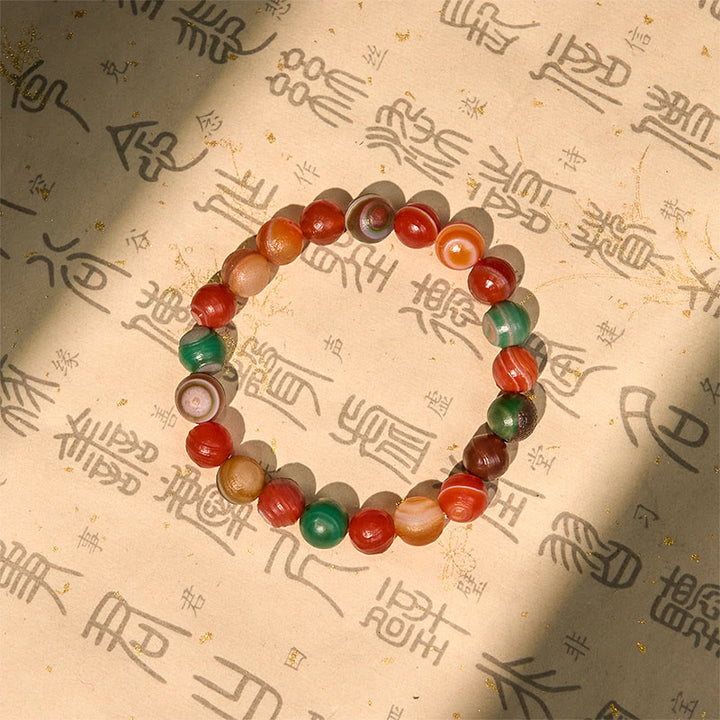 Buddha Stones Armband van natuurlijke Alashan-agaat voor zelfvertrouwen - image 3