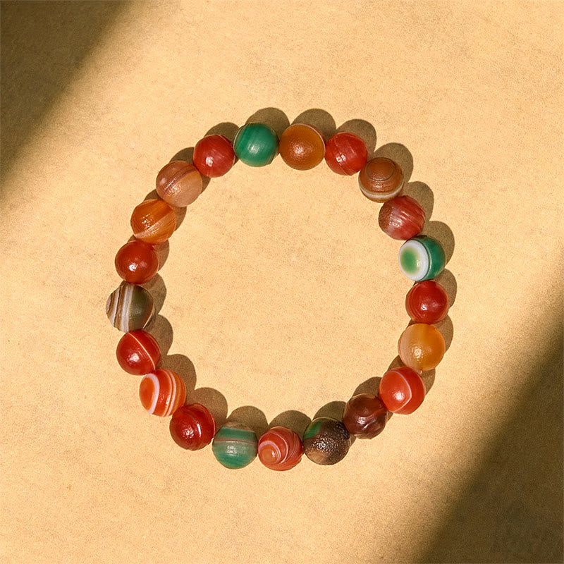 Buddha Stones Armband van natuurlijke Alashan-agaat voor zelfvertrouwen - image 1