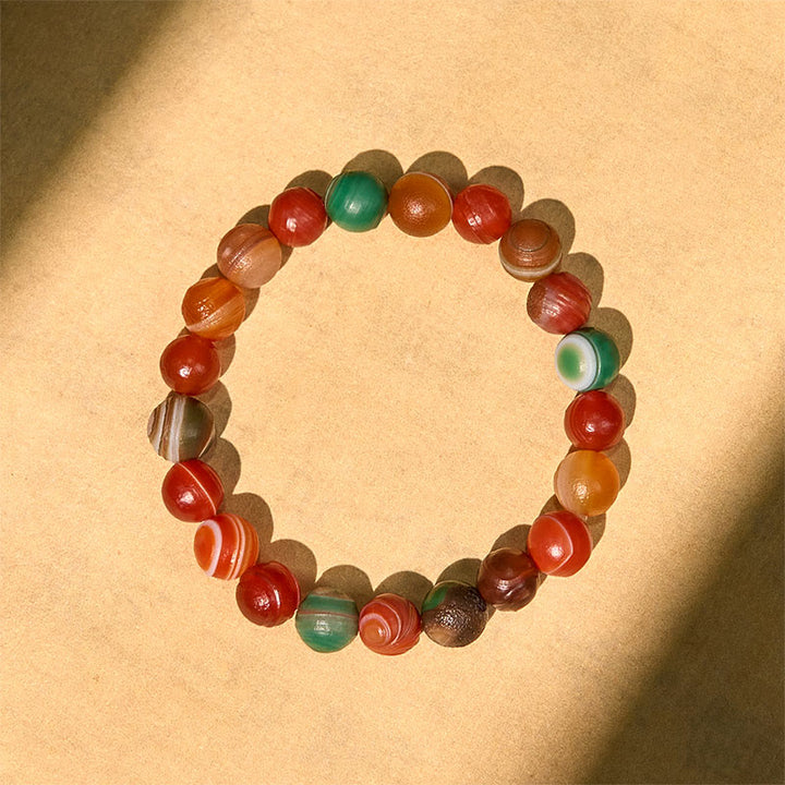 Buddha Stones Armband van natuurlijke Alashan-agaat voor zelfvertrouwen - image 1