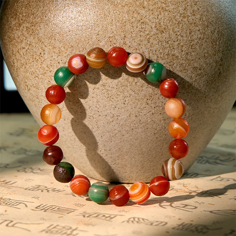 Buddha Stones Armband van natuurlijke Alashan-agaat voor zelfvertrouwen - image 2