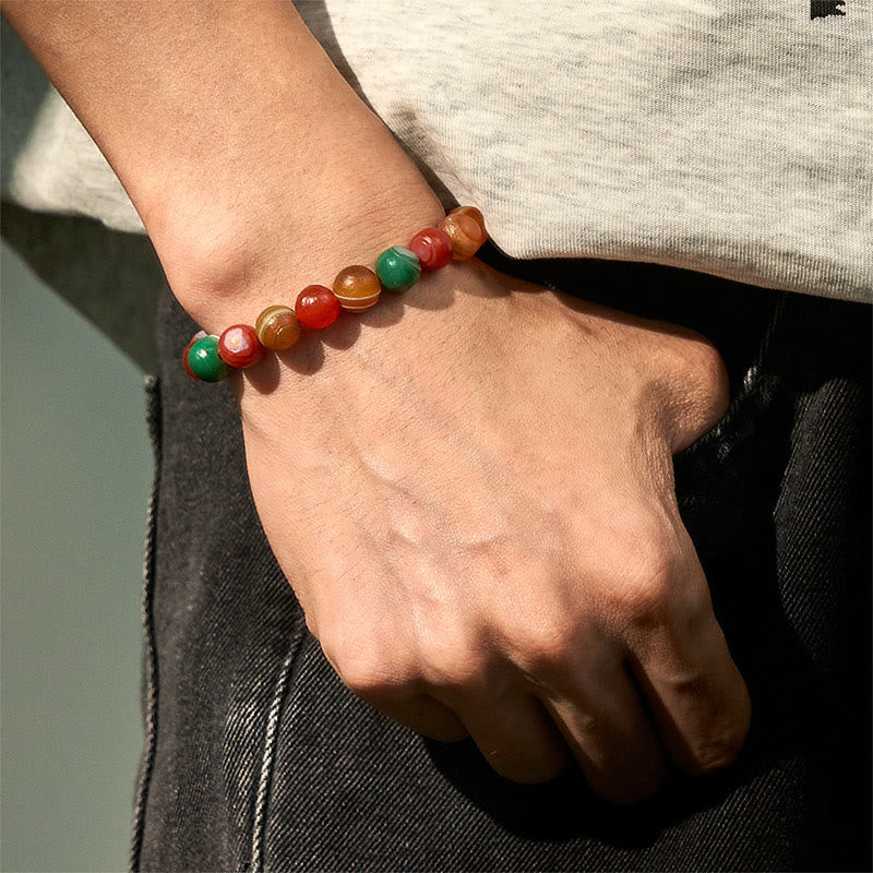 Buddha Stones Armband van natuurlijke Alashan-agaat voor zelfvertrouwen - image 4