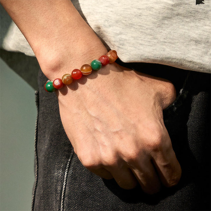 Buddha Stones Armband van natuurlijke Alashan-agaat voor zelfvertrouwen - image 4