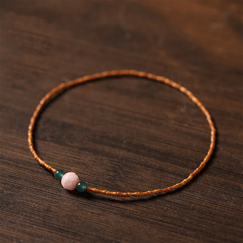 Buddha Stones Ultrafijne olijfpit lotus binnenste kracht dubbele cirkel Armband - image 2