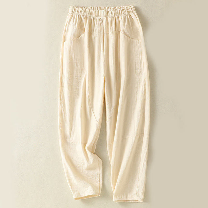 Buddha Stones 2-delige effen damesblouse met Korte mouw, harembroek en meditatiekleding set - image 10