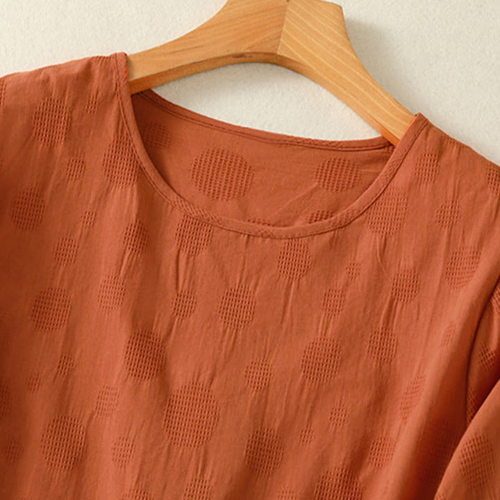 Buddha Stones 2-delige effen damesblouse met Korte mouw, harembroek en meditatiekleding set - image 19