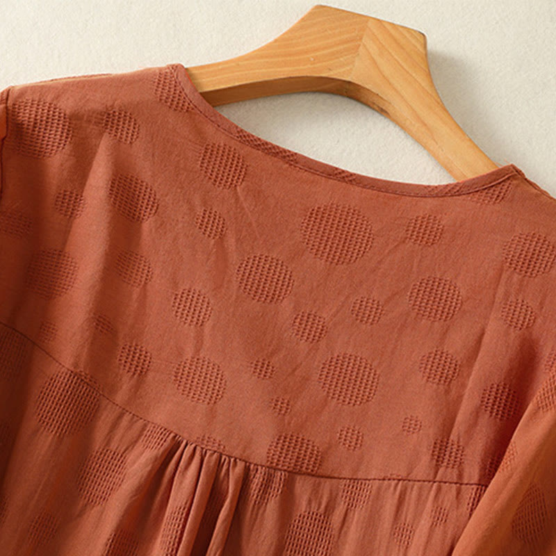 Buddha Stones 2-delige effen damesblouse met Korte mouw, harembroek en meditatiekleding set - image 20