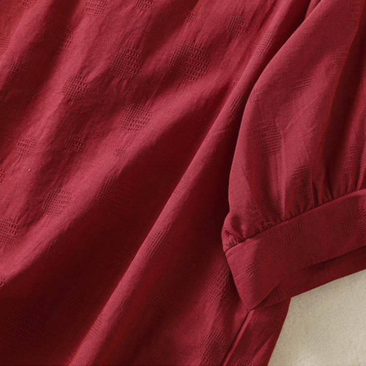 Buddha Stones 2-delige effen damesblouse met Korte mouw, harembroek en meditatiekleding set - image 30