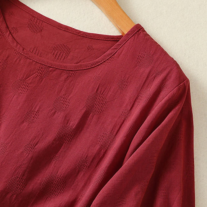 Buddha Stones 2-delige effen damesblouse met Korte mouw, harembroek en meditatiekleding set - image 28