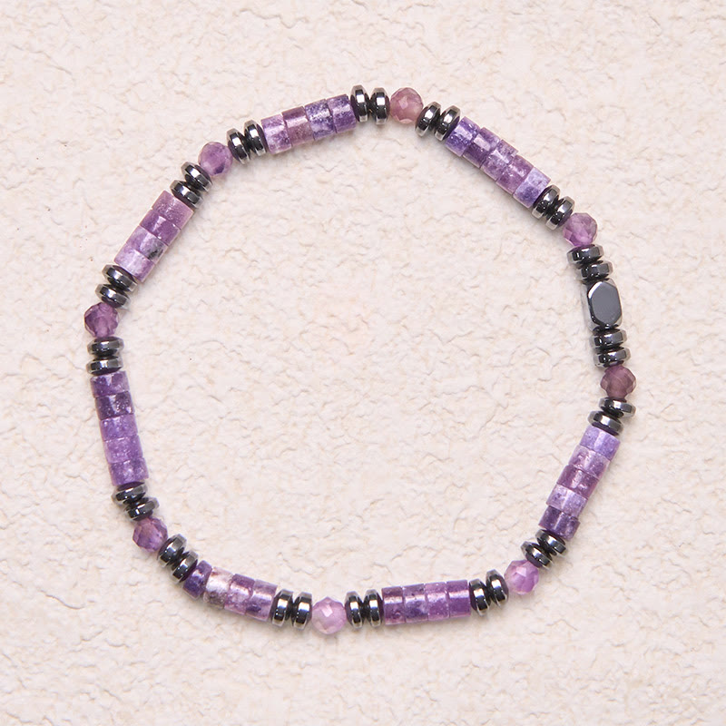 Buddha Stones Amethist Hematiet Spiritueel Bewustzijn Armband - image 1