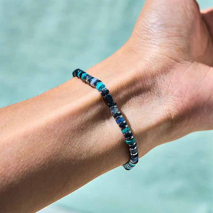 Buddha Stones Diverse stenen, hematiet, turkoois, keizersteen, krachtige ondersteunende Armband - image 2
