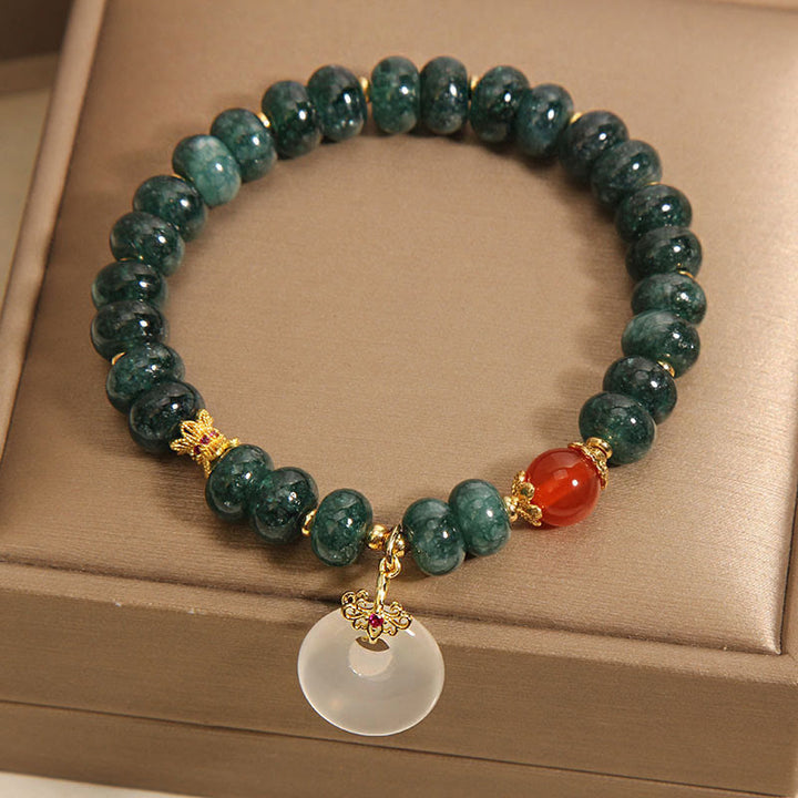 Buddha Stones Vredesgesp/ Armband met blauwe jade kralen - image 2
