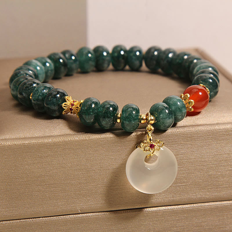 Buddha Stones Vredesgesp/ Armband met blauwe jade kralen - image 5