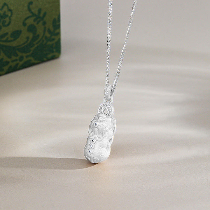 Buddha Stones Mini PiXiu Dorje Vajra Wealth Ketting van 925 sterling zilver - Zilver - PiXiu - image 11