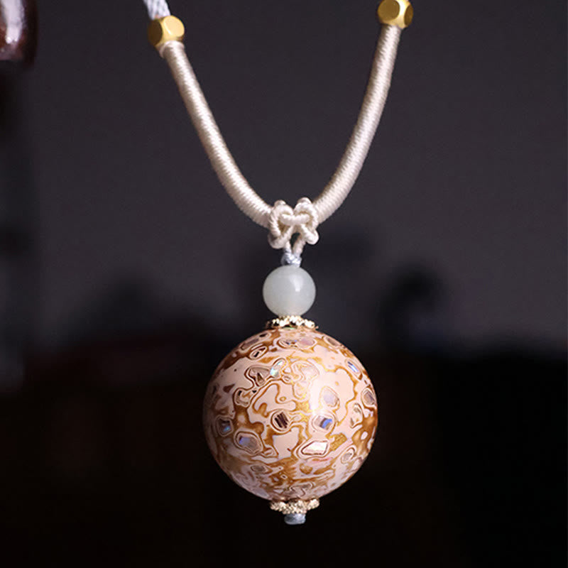Buddha Stones Ebbenhouten kleurrijke lak Ketting met rustgevende uitstraling - Beige (willekeurige beigekleur) - image 9