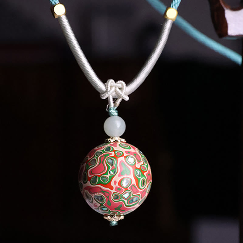 Buddha Stones Ebbenhouten kleurrijke lak Ketting met rustgevende uitstraling - Kleurrijk (willekeurige beige kleurrijke) - image 0