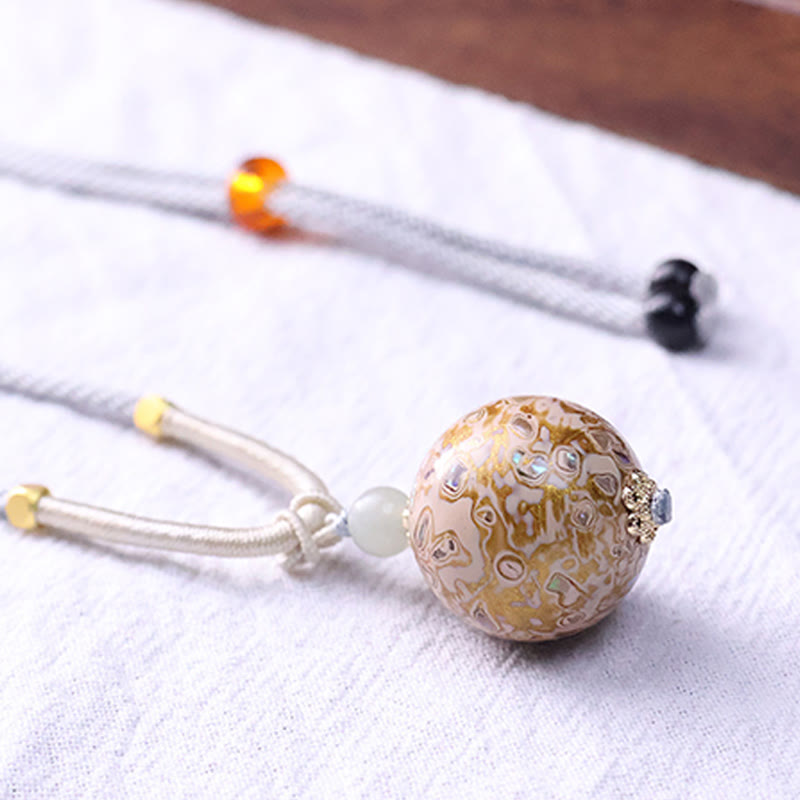 Buddha Stones Ebbenhouten kleurrijke lak Ketting met rustgevende uitstraling - image 11