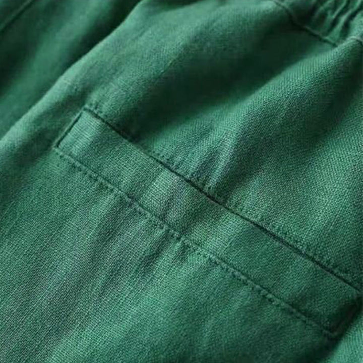 Buddha Stones Casual hoge Taille met vetersluiting, wijde pijpen en Zakken - image 15