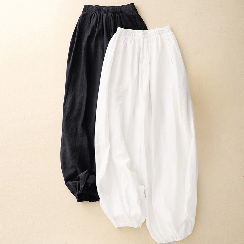 Buddha Stones Casual, eenvoudige damesharembroek met Zakken - image 11