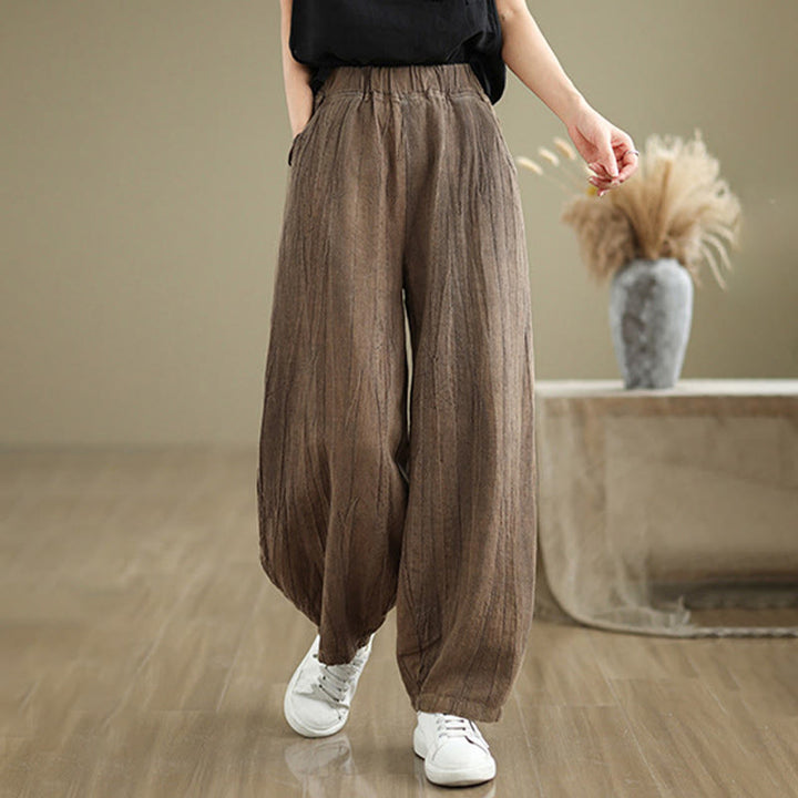 Buddha Stones Casual effen harembroek voor dames met Zakken - image 10