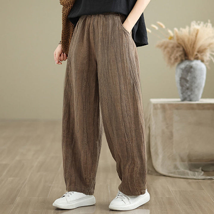 Buddha Stones Casual effen harembroek voor dames met Zakken - image 9