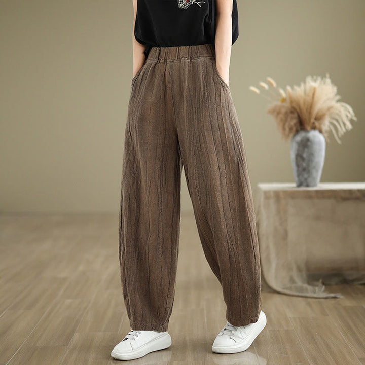 Buddha Stones Casual effen harembroek voor dames met Zakken - image 12