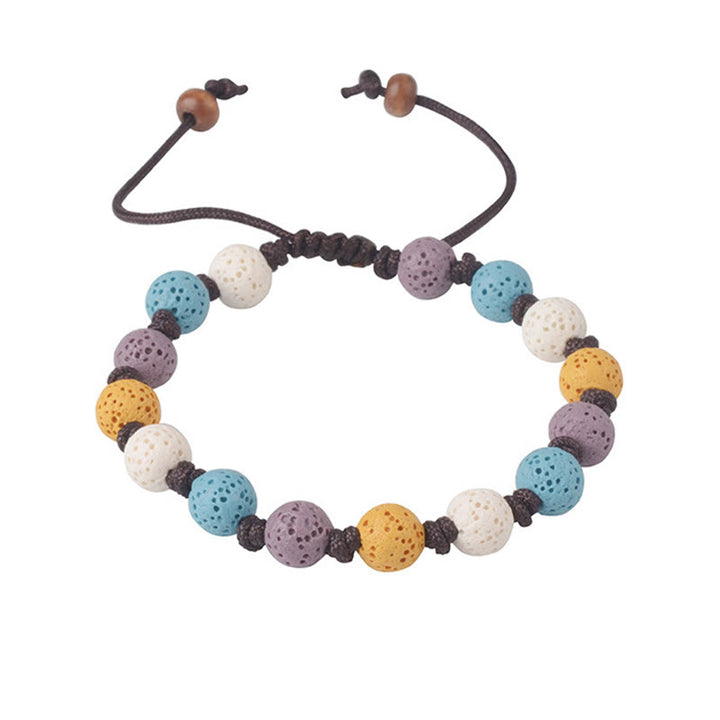 Buddha Stones Kleurrijke lavasteen Armband - image 17