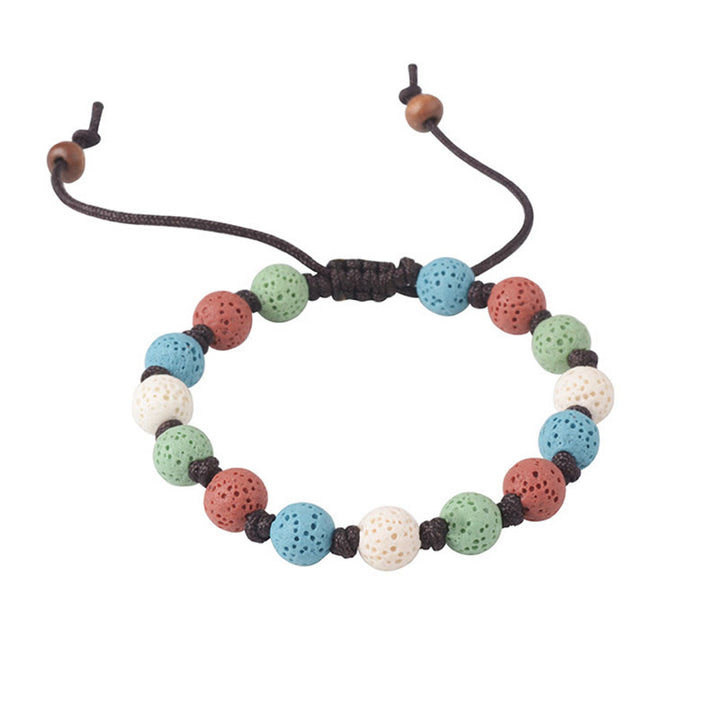 Buddha Stones Kleurrijke lavasteen Armband - image 13