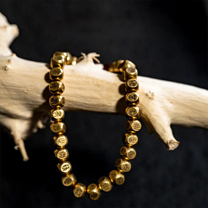 Buddha Stones Armband van koper, messing, blikseminslag, jujubehout en kralen, Armband van rijkdom. - image 9