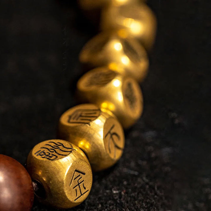 Buddha Stones Armband van koper, messing, blikseminslag, jujubehout en kralen, Armband van rijkdom. - image 14
