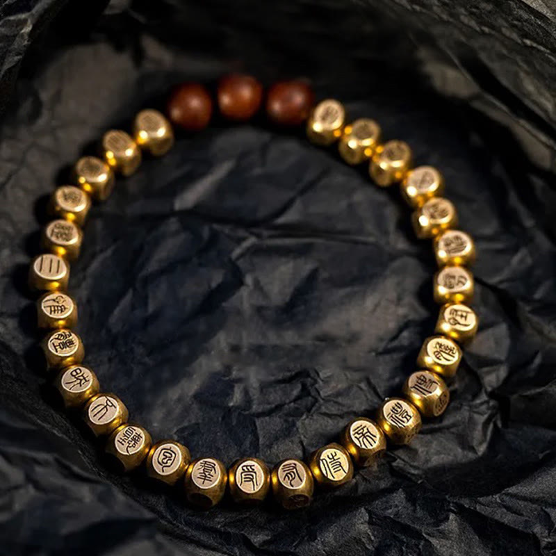 Buddha Stones Armband van koper, messing, blikseminslag, jujubehout en kralen, Armband van rijkdom. - image 10