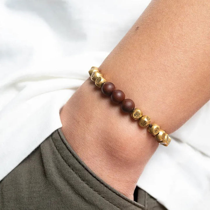 Buddha Stones Armband van koper, messing, blikseminslag, jujubehout en kralen, Armband van rijkdom. - image 12