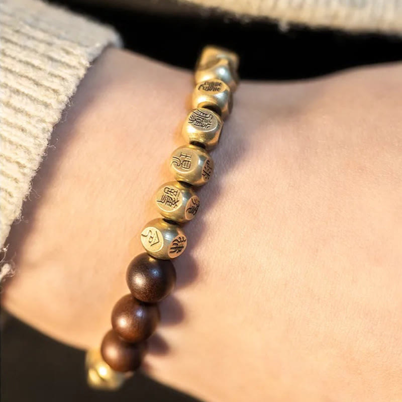 Buddha Stones Armband van koper, messing, blikseminslag, jujubehout en kralen, Armband van rijkdom. - image 11