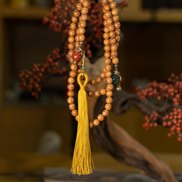 Buddha Stones 108 Mala kralen Bodhizaad Wijsheid Vrede Kwastje Armband - image 9