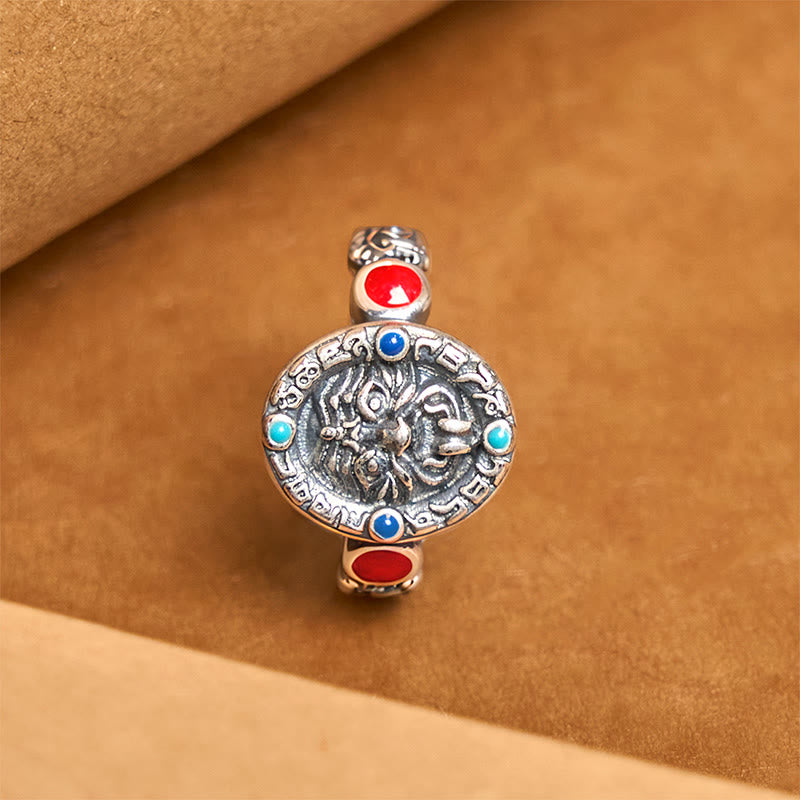 Buddha Stones Zakiram koperen verstelbare open Ring voor het symboliseren van rijkdom. - image 2