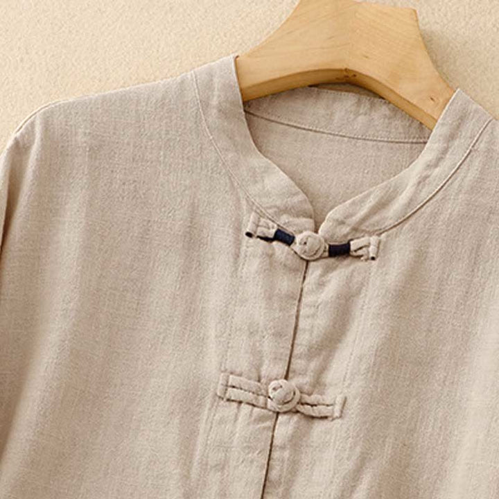 Buddha Stones Literaire artistieke Chinese knoopsluiting casual kleding - image 2