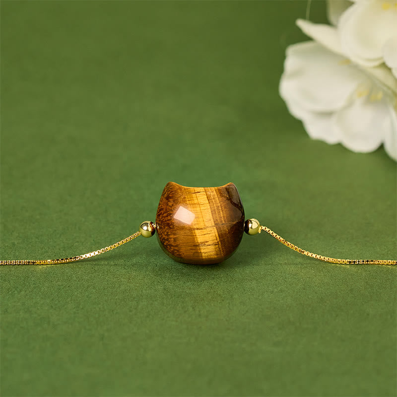 Buddha Stones 925 Sterling Zilveren Kat Tijgeroog Armband - image 1