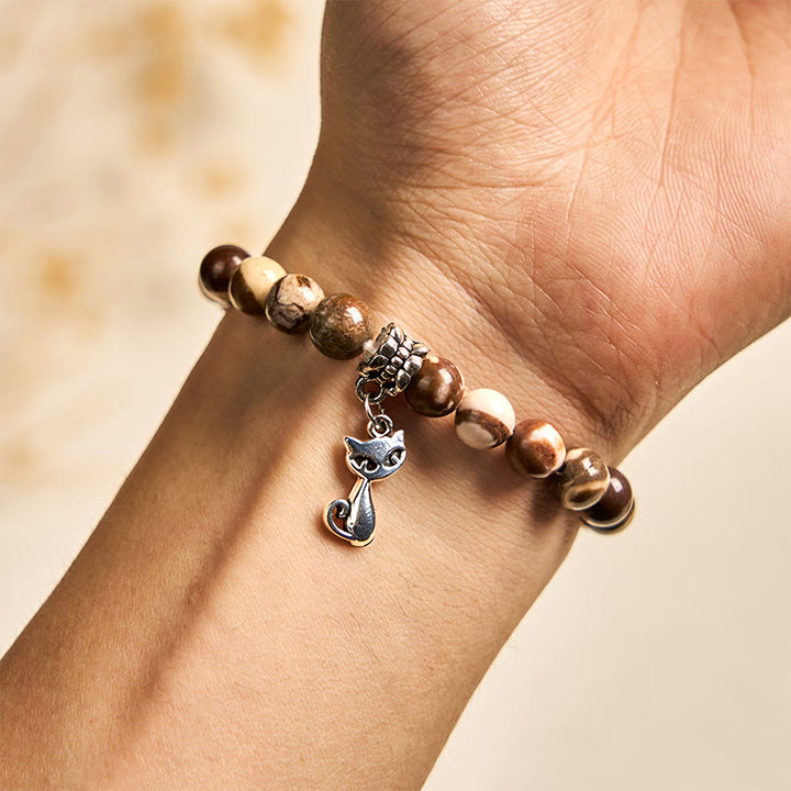 Buddha Stones Zebra Jaspis Agaat Kralen Positieve Armband - image 3