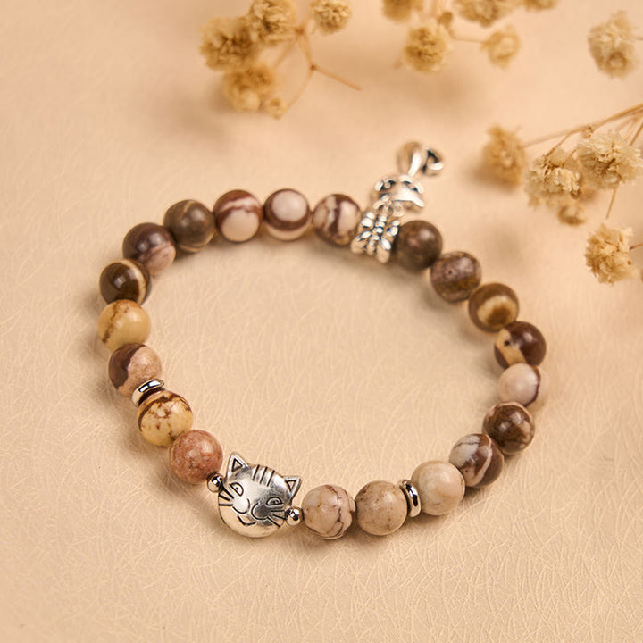 Buddha Stones Zebra Jaspis Agaat Kralen Positieve Armband - image 2
