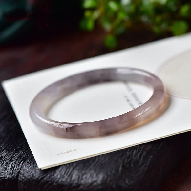 Buddha Stones Paarse gouden zijden jade rijkdom Bangle-armband - image 3