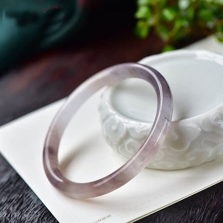 Buddha Stones Paarse gouden zijden jade rijkdom Bangle-armband - 62-64 mm - image 0