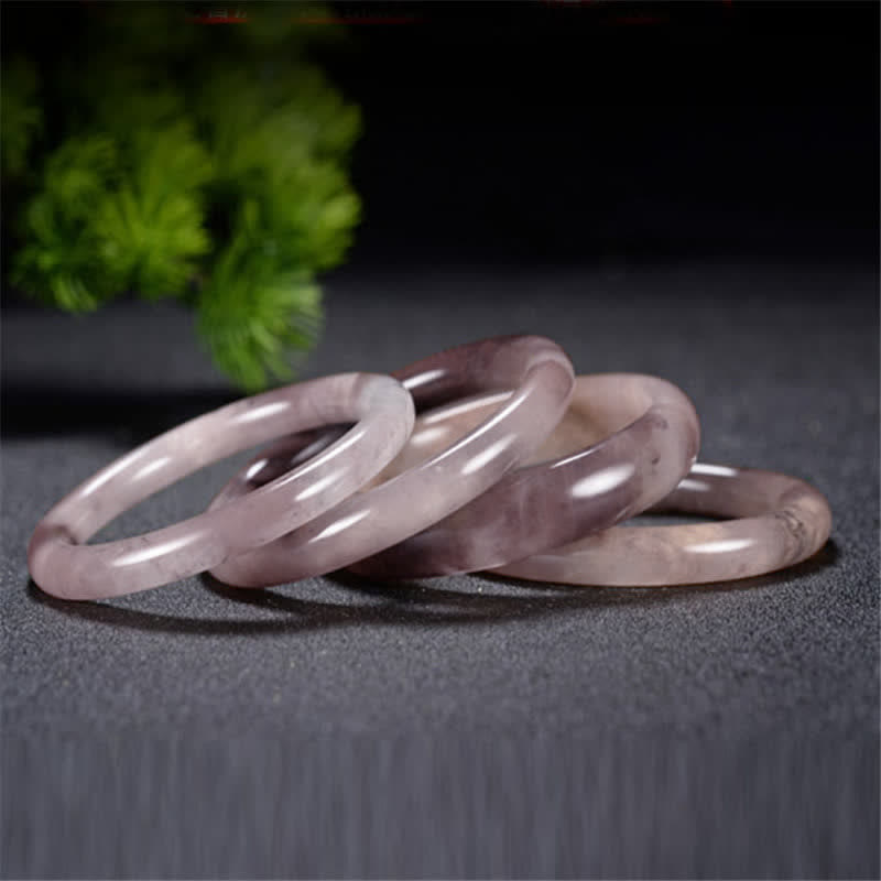 Buddha Stones Paarse gouden zijden jade rijkdom Bangle-armband - image 4