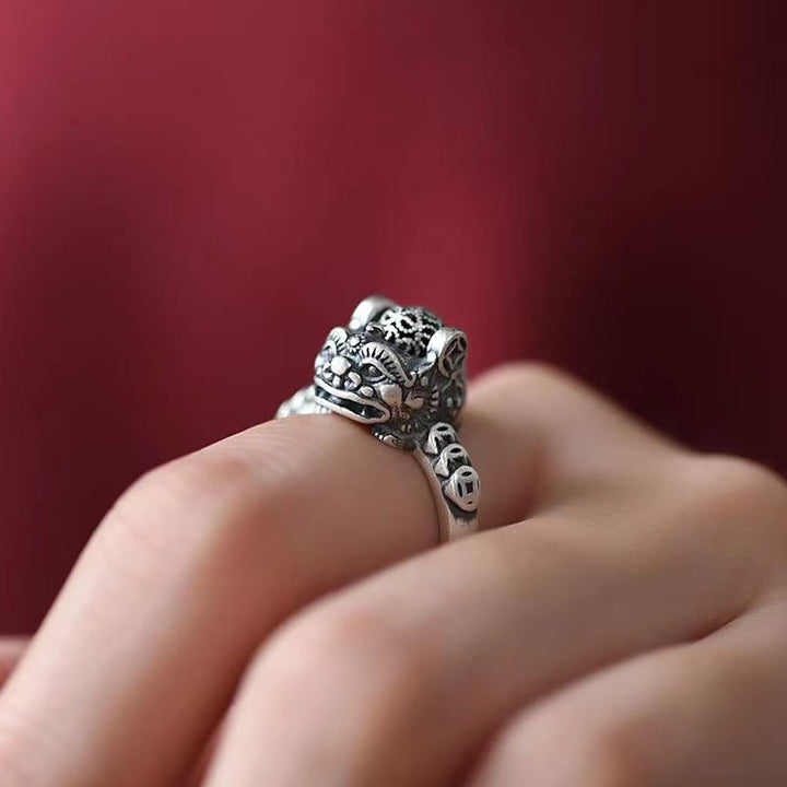 Buddha Stones Lucky Feng Shui PiXiu koperen munt draaibare Ring - image 2