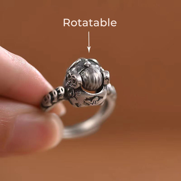 Buddha Stones Lucky Feng Shui PiXiu koperen munt draaibare Ring - image 3