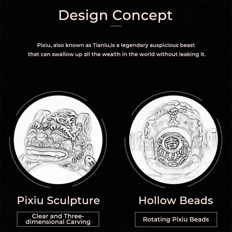 Buddha Stones Lucky Feng Shui PiXiu koperen munt draaibare Ring - image 5