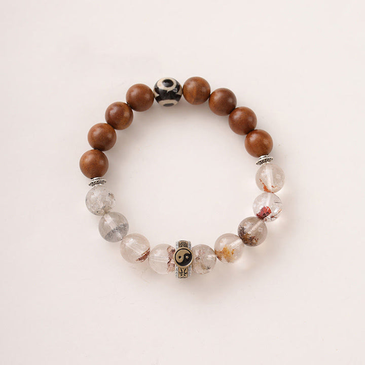Buddha Stones Blikseminslag Houten Rode Fantoom Yin Yang Armband - image 9