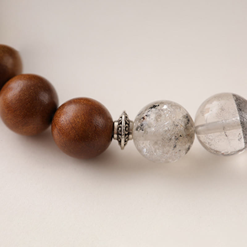 Buddha Stones Blikseminslag Houten Rode Fantoom Yin Yang Armband - image 11