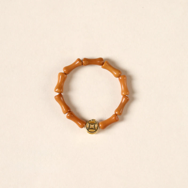 Buddha Stones Olijfpitkraal Koperen Munt Binnenste Ring - Koperen munt - 6mm - image 2